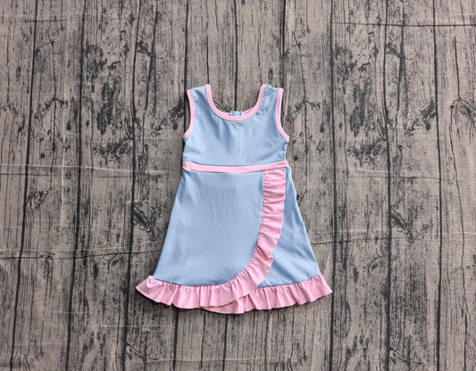 Blue pink color girls summer yoga dress preorder