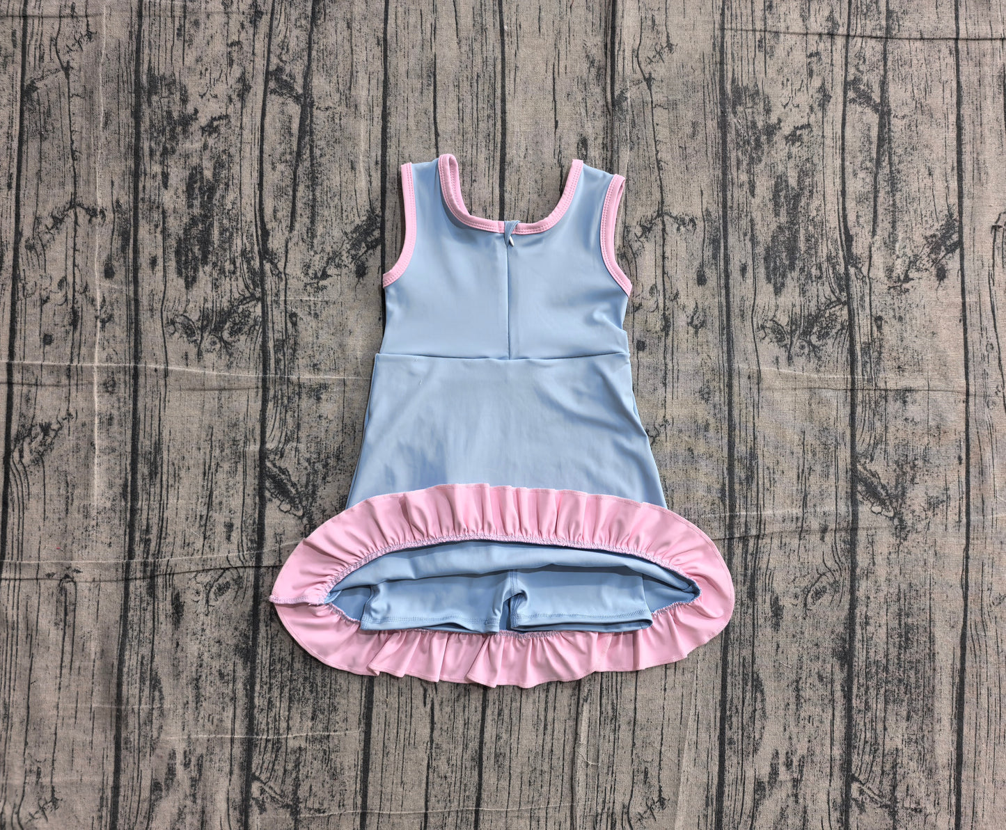 Blue pink color girls summer yoga dress preorder