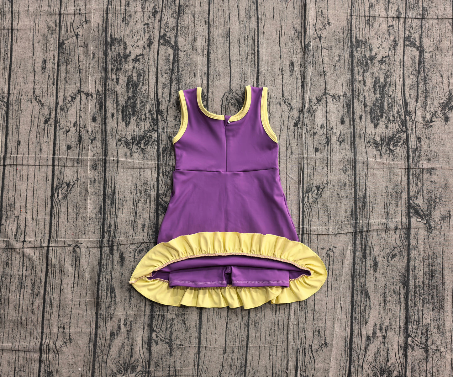 Lavender yellow color girls summer yoga dress preorder