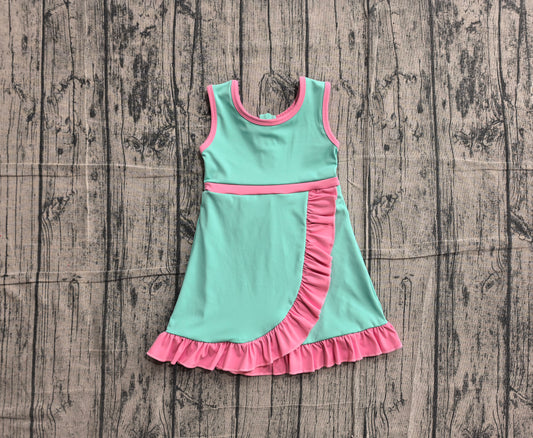 Turquoise pink color girls summer yoga dress preorder