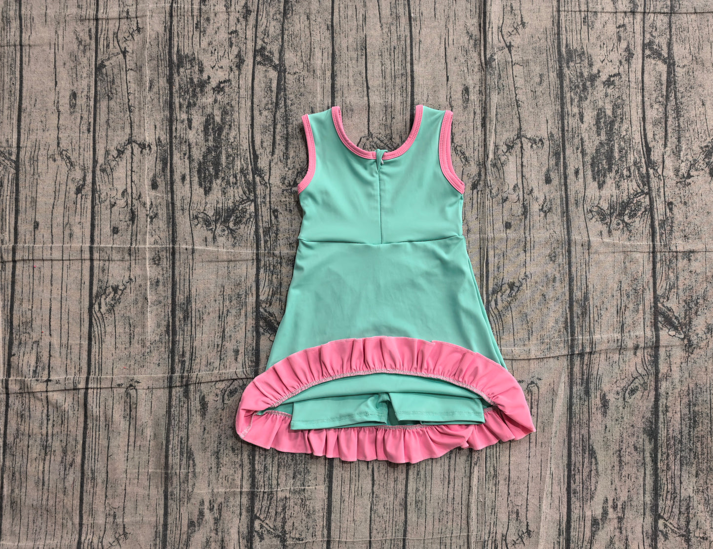 Turquoise pink color girls summer yoga dress preorder