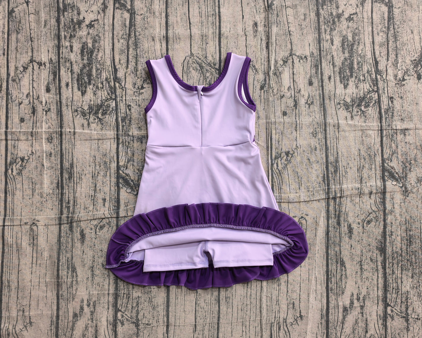 Lavender purple color girls summer yoga dress preorder