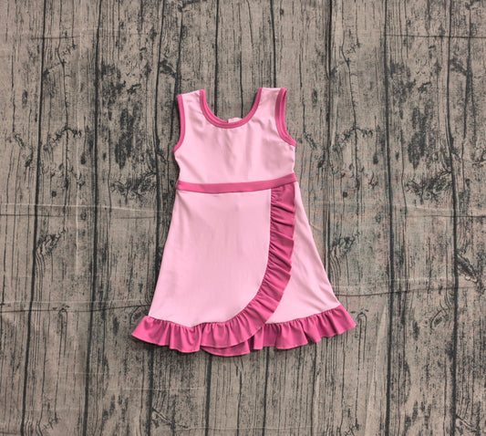 Hot pink color girls summer yoga dress preorder