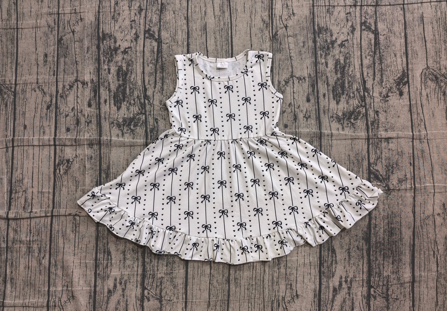 Black bow girls summer dress preorder