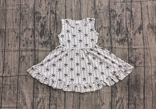 Black bow girls summer dress preorder