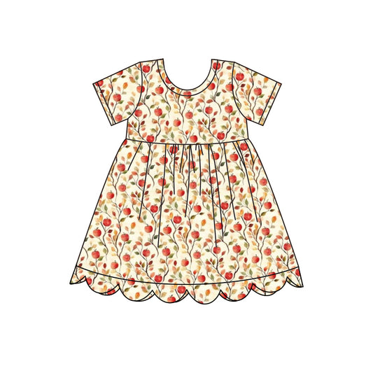 Apple print back to school girls summer dress preorder
