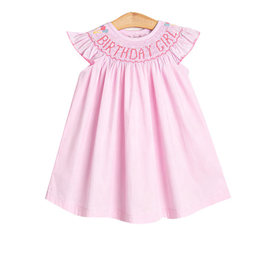 Birthday girl print girls summer dress preorder