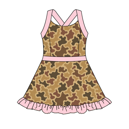 Camo color girls summer yoga dress preorder