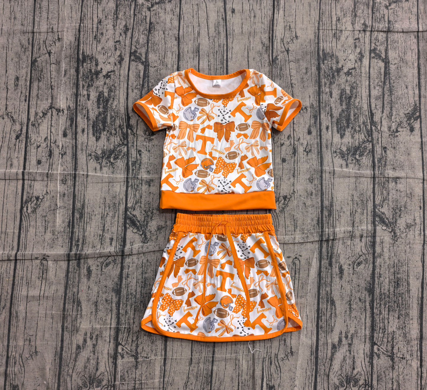 Girls football yoga top matching skorts outfit  preorder
