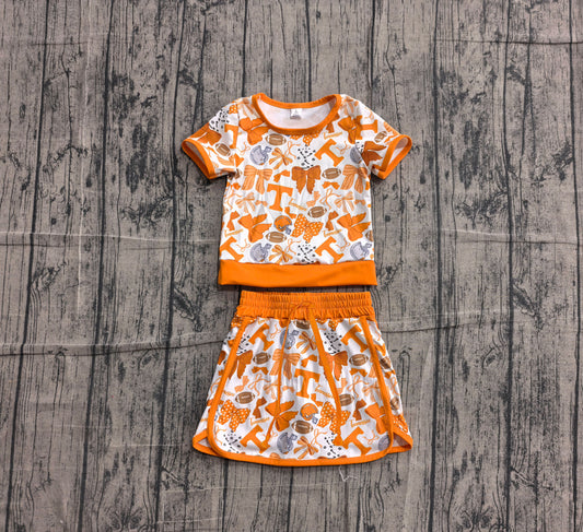 Girls football yoga top matching skorts outfit  preorder