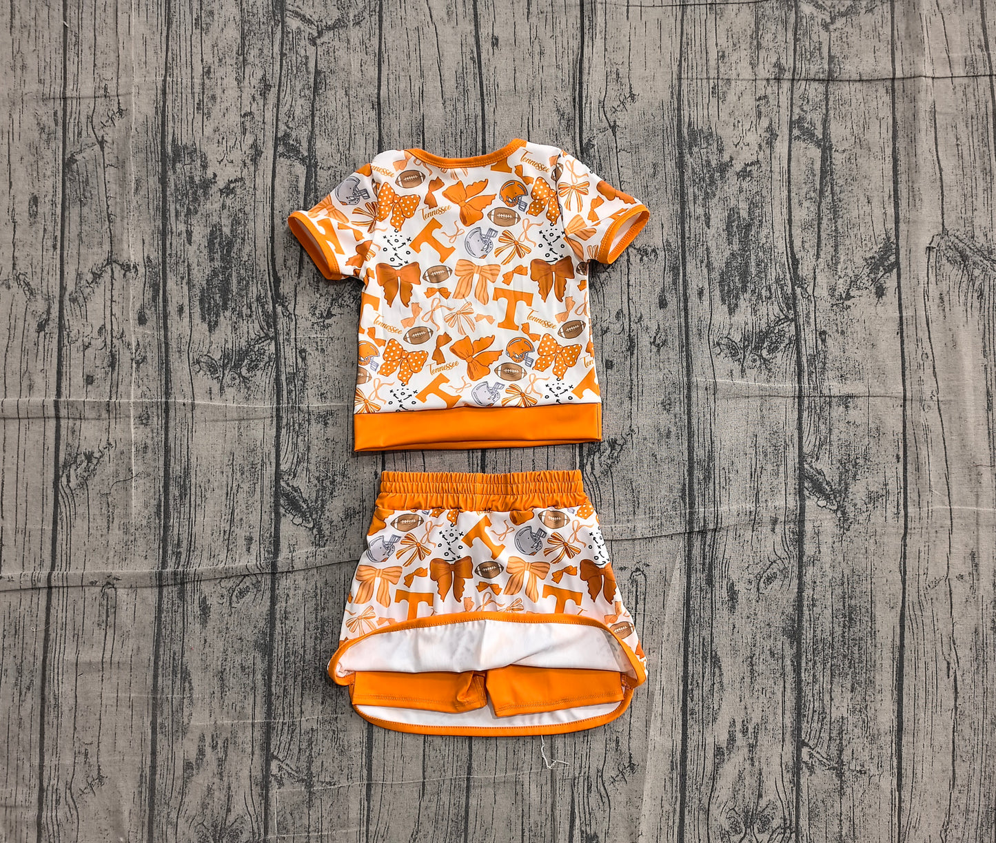 Girls football yoga top matching skorts outfit  preorder