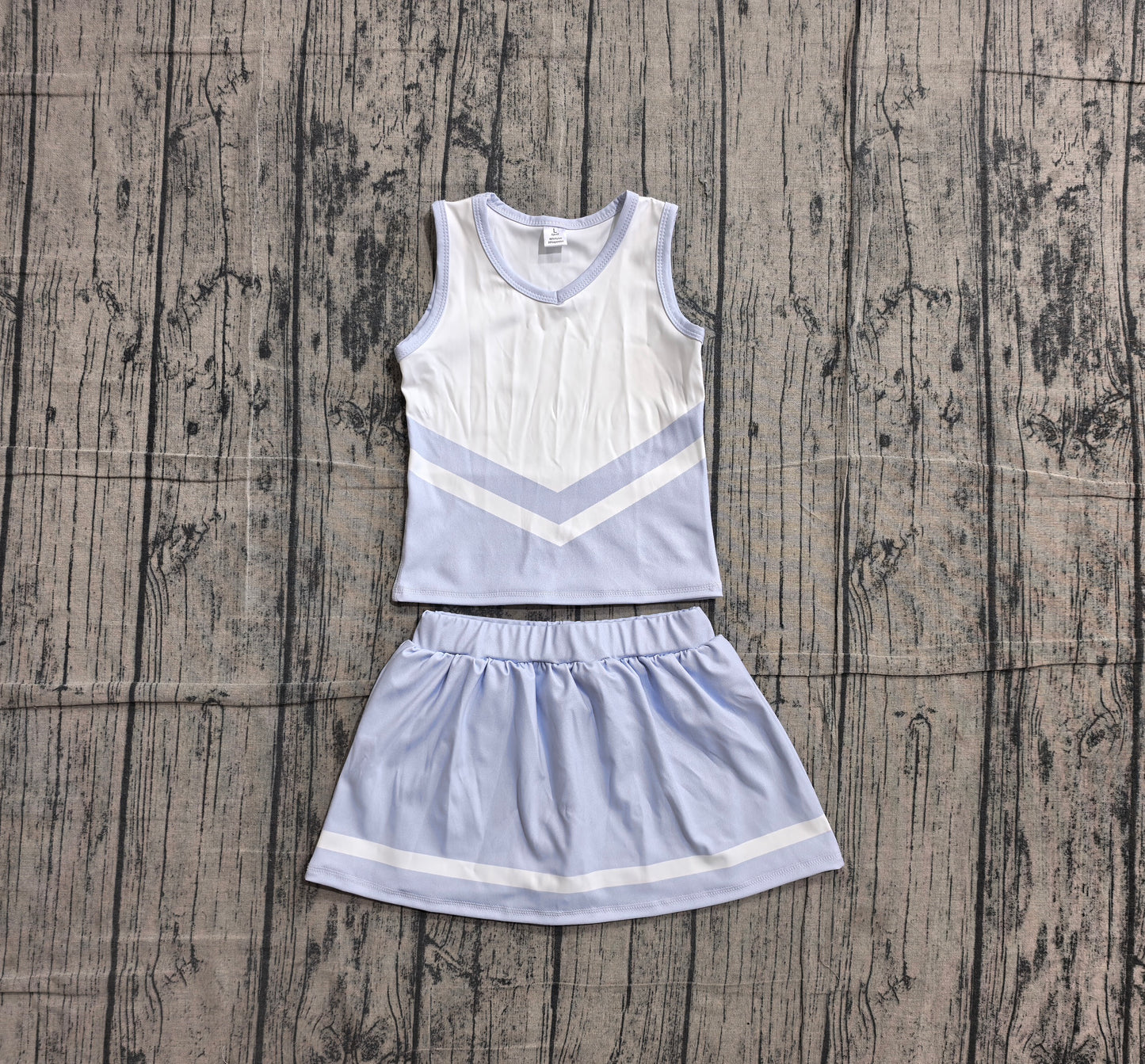 Sky blue top matching skorts girls summer yoga outfit preorder