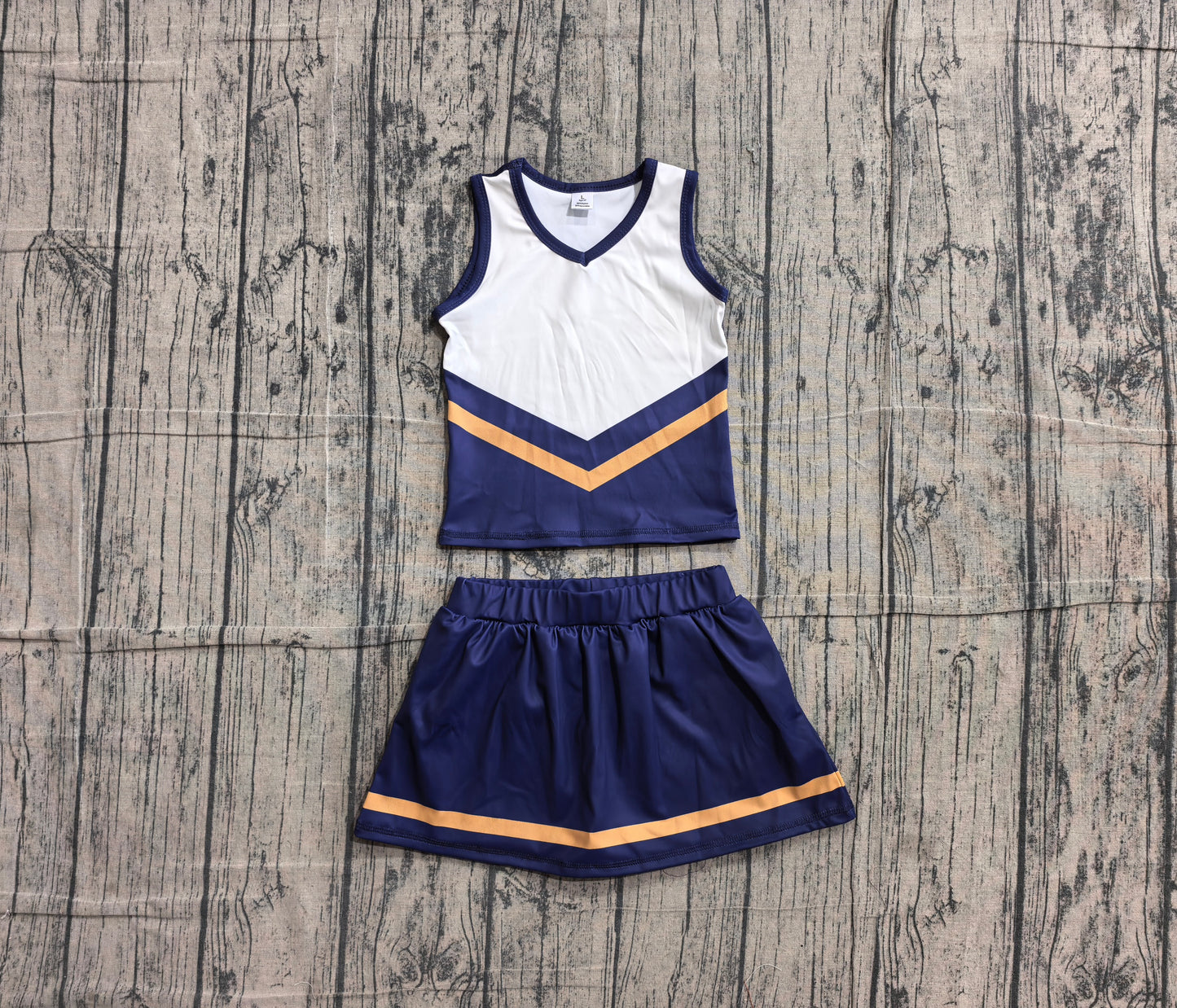 Dark blue top matching skorts girls summer yoga outfit preorder
