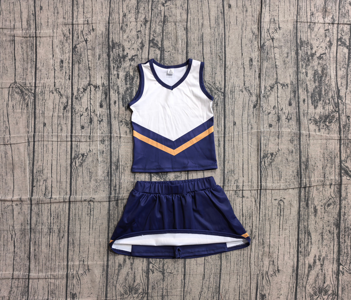 Dark blue top matching skorts girls summer yoga outfit preorder