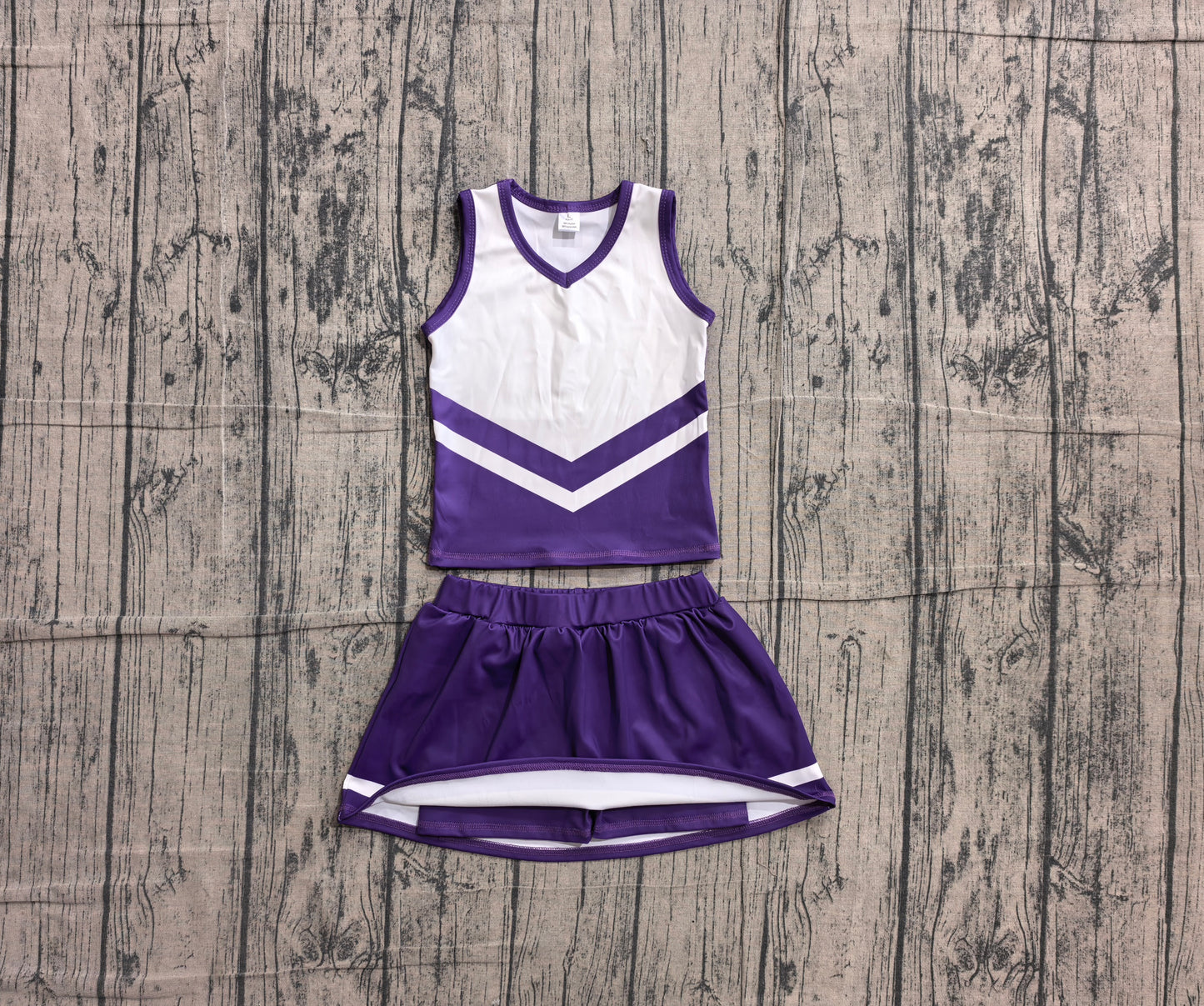Purple top matching skorts girls summer yoga outfit preorder