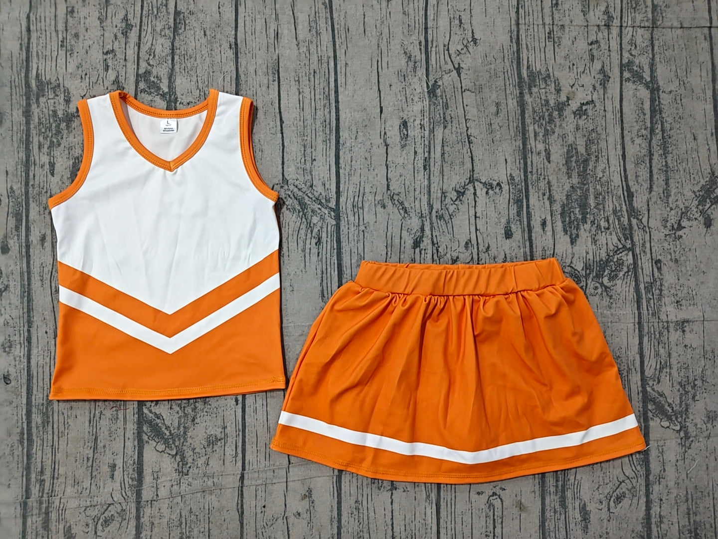 Orange top matching skorts girls summer yoga outfit preorder