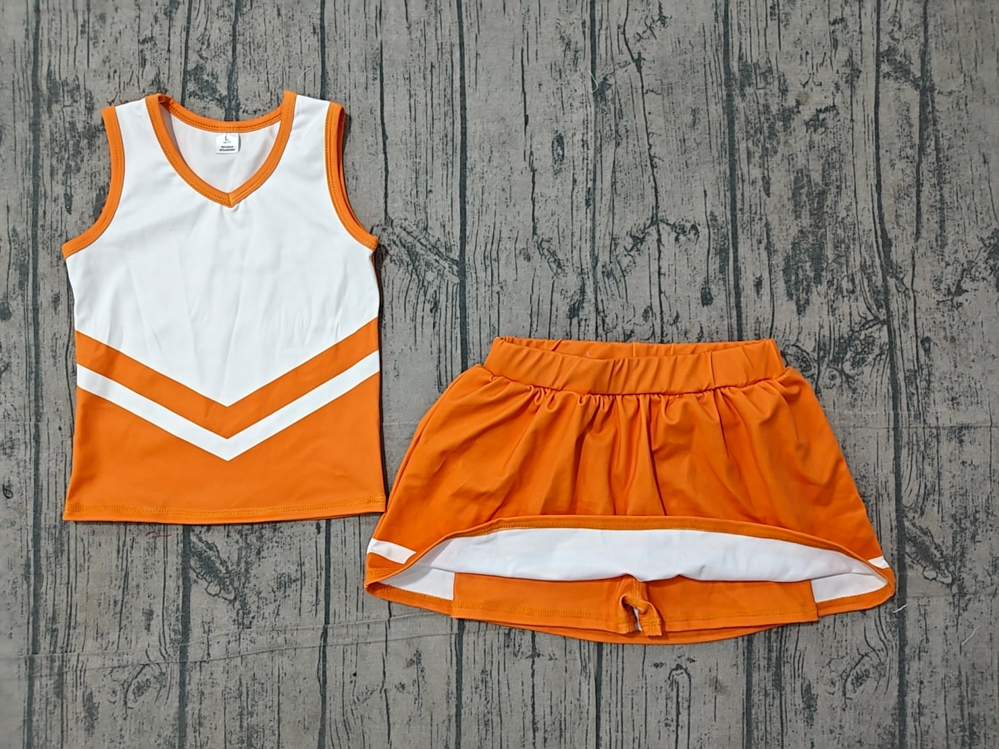 Orange top matching skorts girls summer yoga outfit preorder