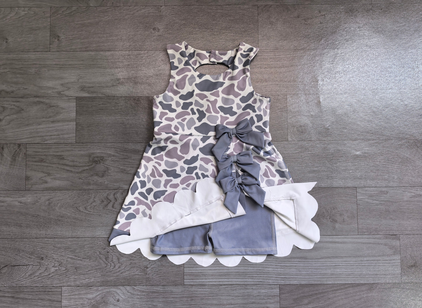 Grey camo color girls summer yoga dress preorder