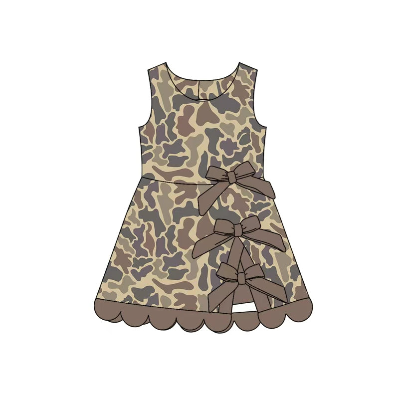 Brown camo color girls summer yoga dress preorder