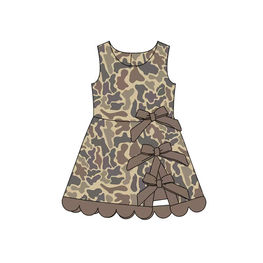Brown camo color girls summer yoga dress preorder