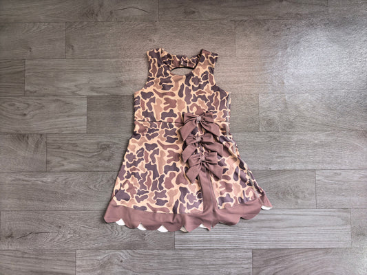 Brown camo color girls summer yoga dress preorder