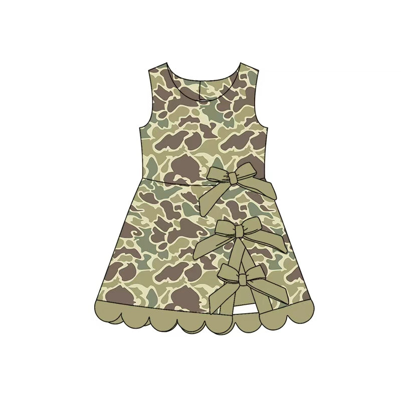 Khaki camo color girls summer yoga dress preorder