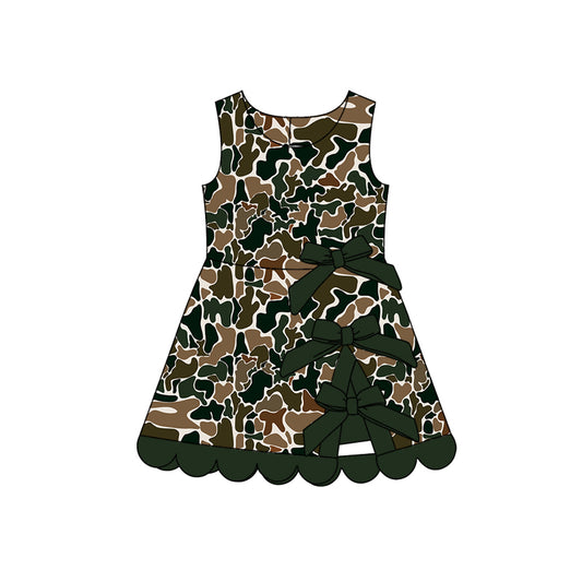 Green camo color girls summer yoga dress preorder