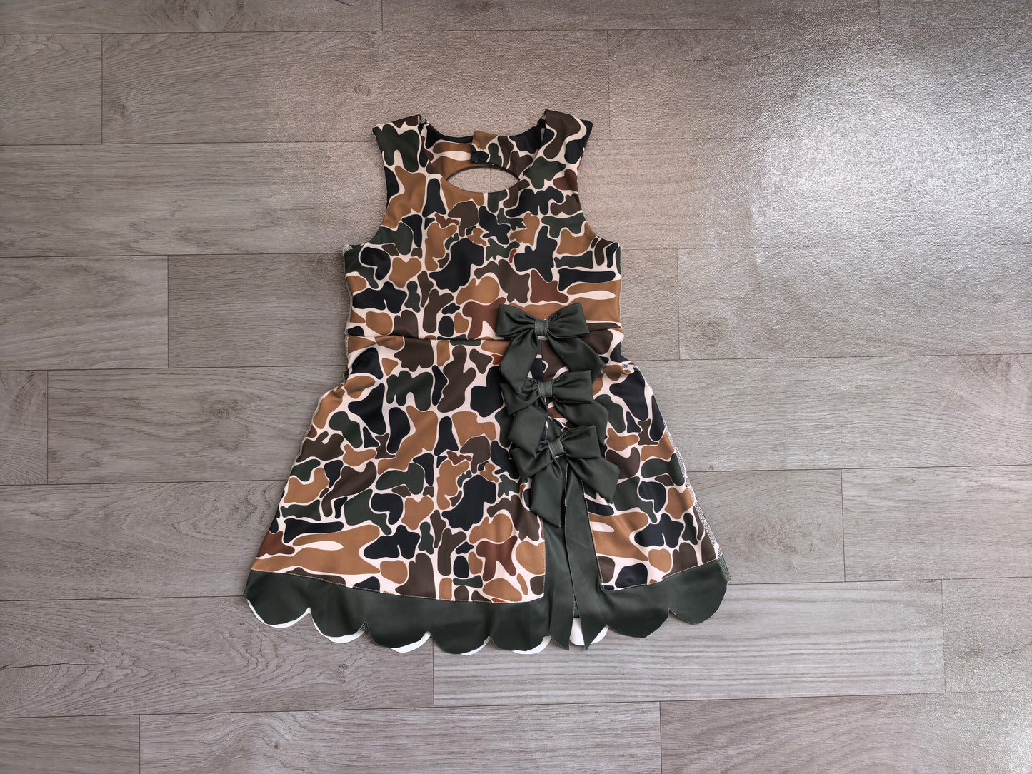 Green camo color girls summer yoga dress preorder