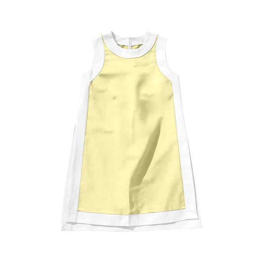 Yellow color girls summer yoga dress preorder