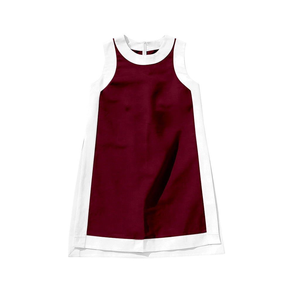 Wine red color girls summer yoga  dress preorder