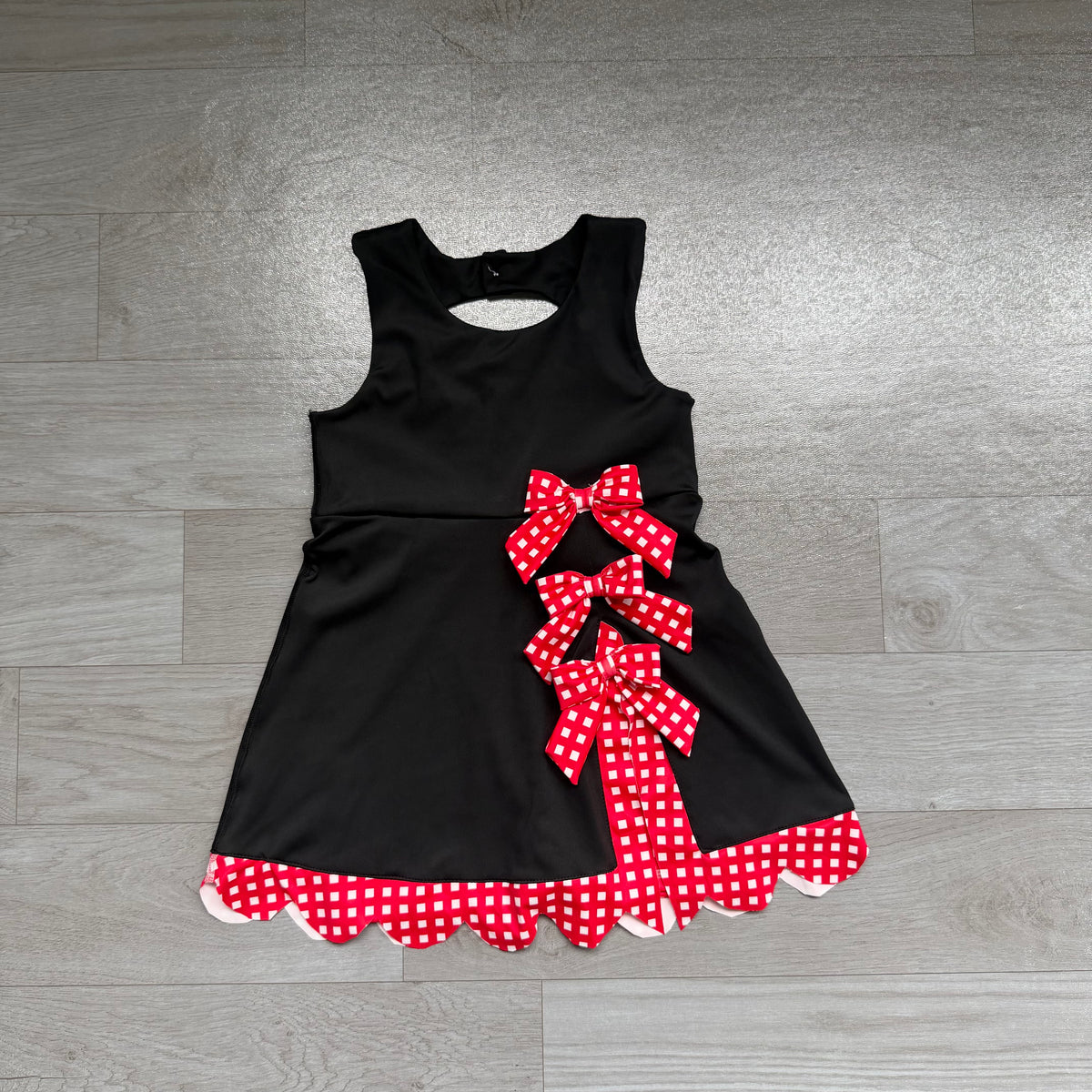 Black color girls summer yoga bow design dress preorder