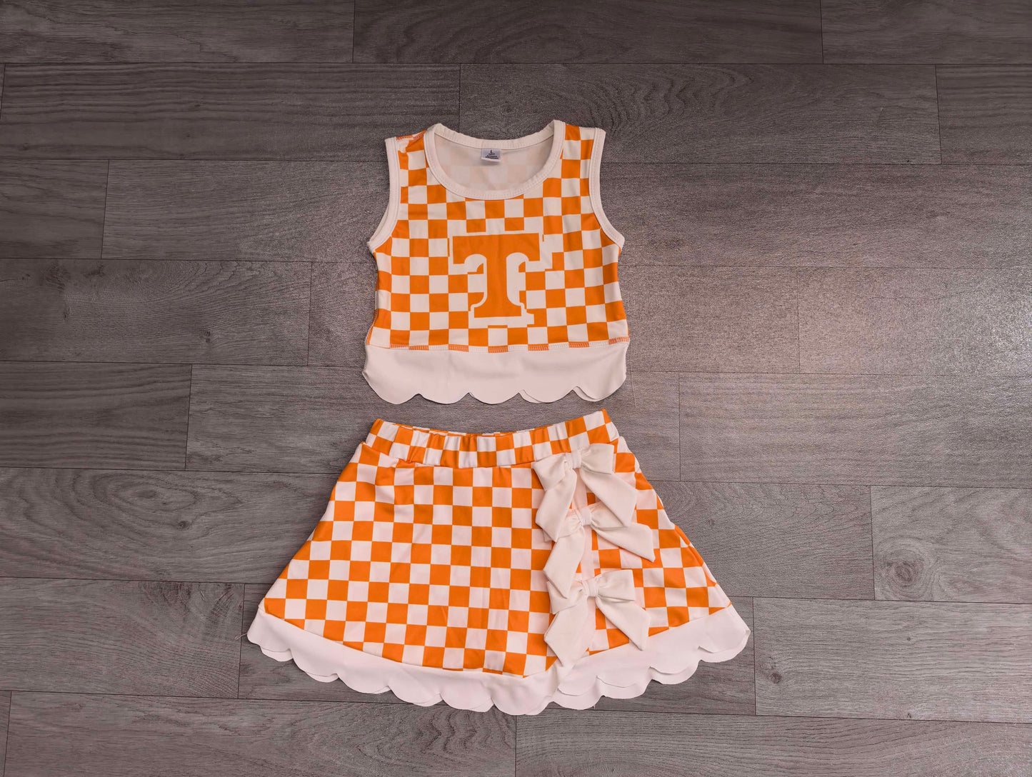 baby girls Tennessee sleeveless yoga top matching skorts yoga clothing set preorder