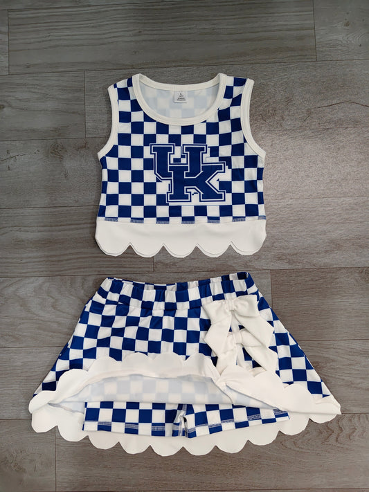 baby girls  sleeveless TEAM yoga top matching skorts yoga clothing set preorder