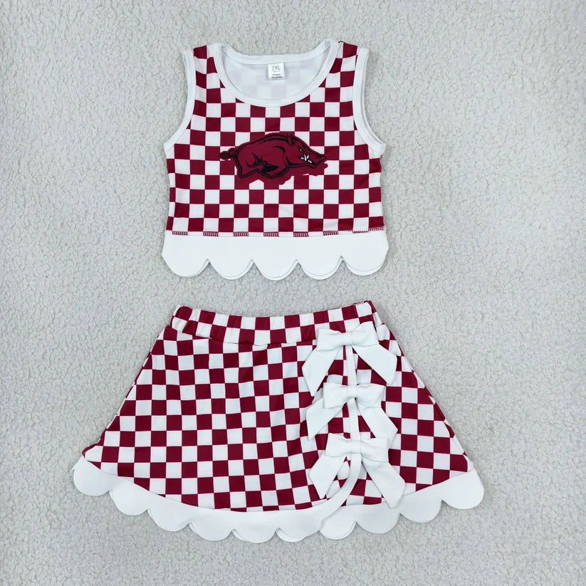 baby girls Tennessee sleeveless yoga top matching skorts yoga clothing set