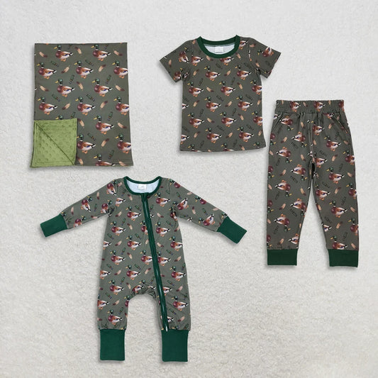 Mallard duck call boy short sleeve outfit