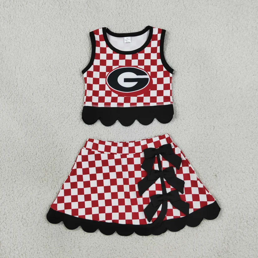 baby girls Tennessee sleeveless yoga top matching skorts yoga clothing set