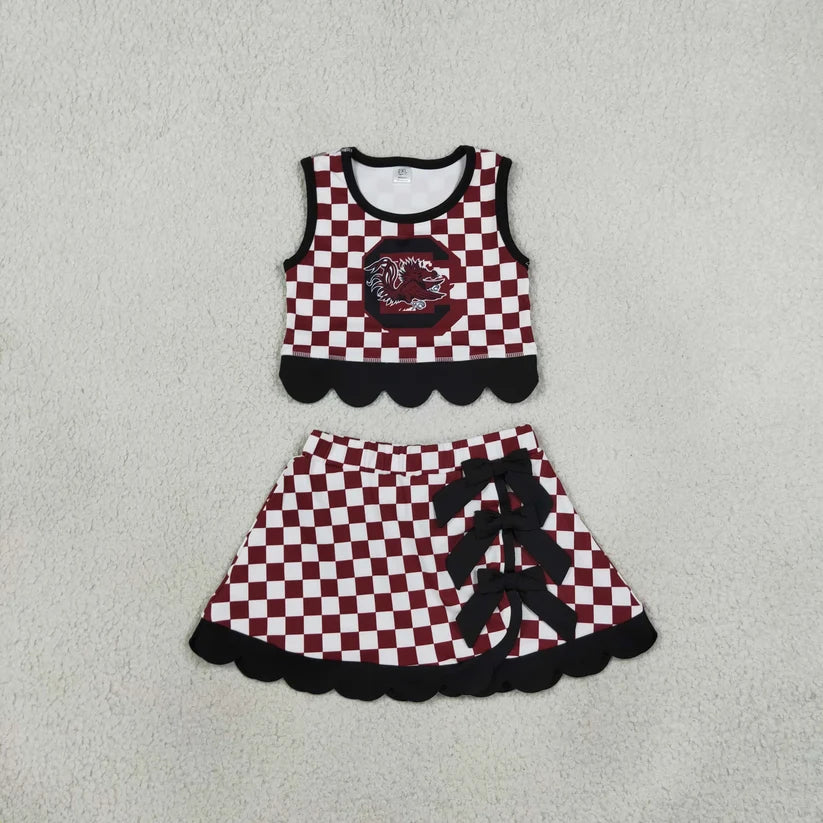 baby girls Tennessee sleeveless yoga top matching skorts yoga clothing set