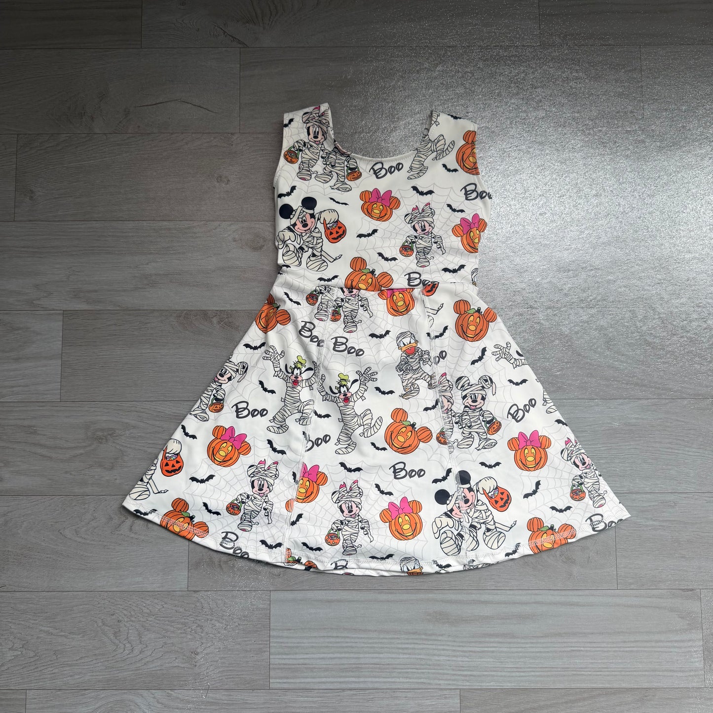 Halloween pumpkin cartoon mouse girls yoga design dress preorder