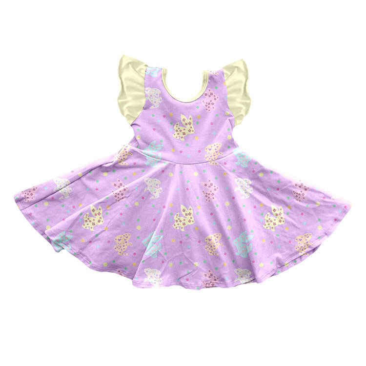 Easter bunny girls short sleeve dress preorder