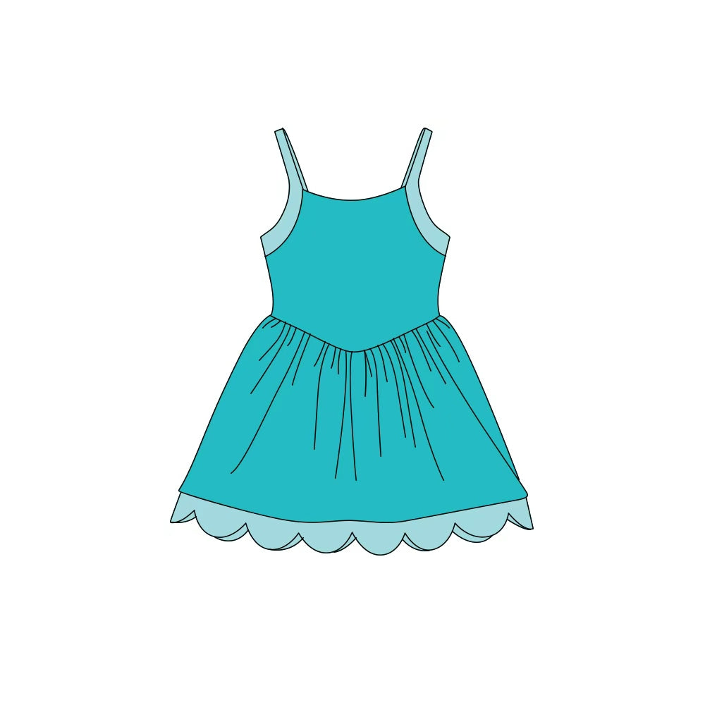Blue color girls summer yoga dress preorder
