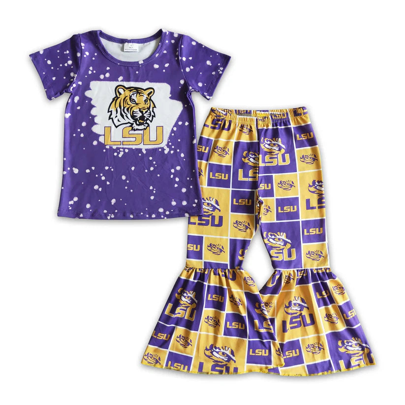 LSU team top matching outfit girl collegiate outfit