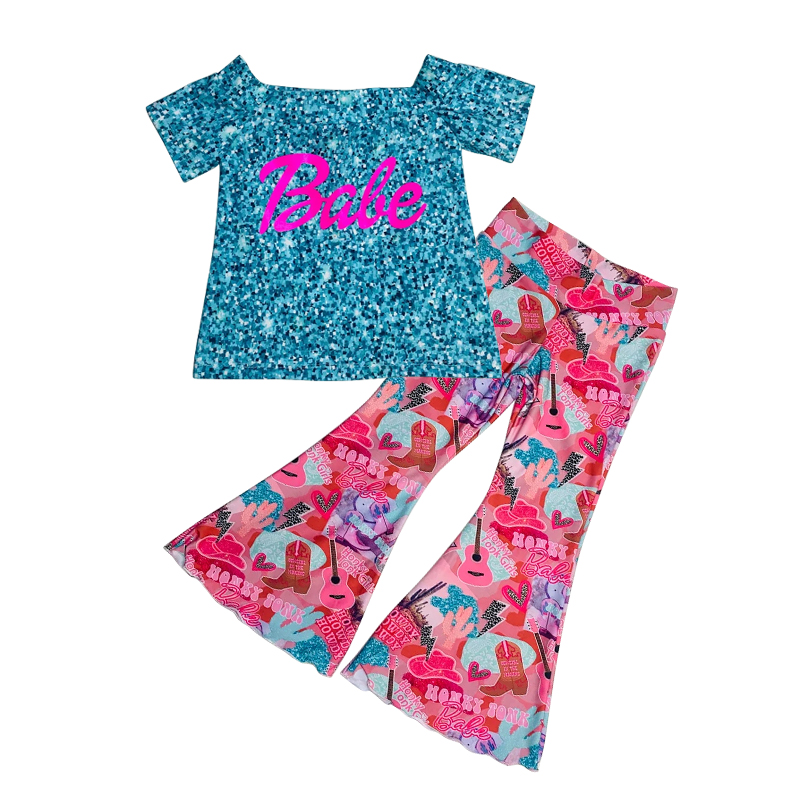 Pre order girls wholesale boutique clothing set