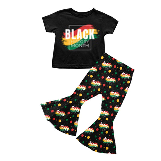 baby girls Black history bell  bottoms pants clothes set preorder