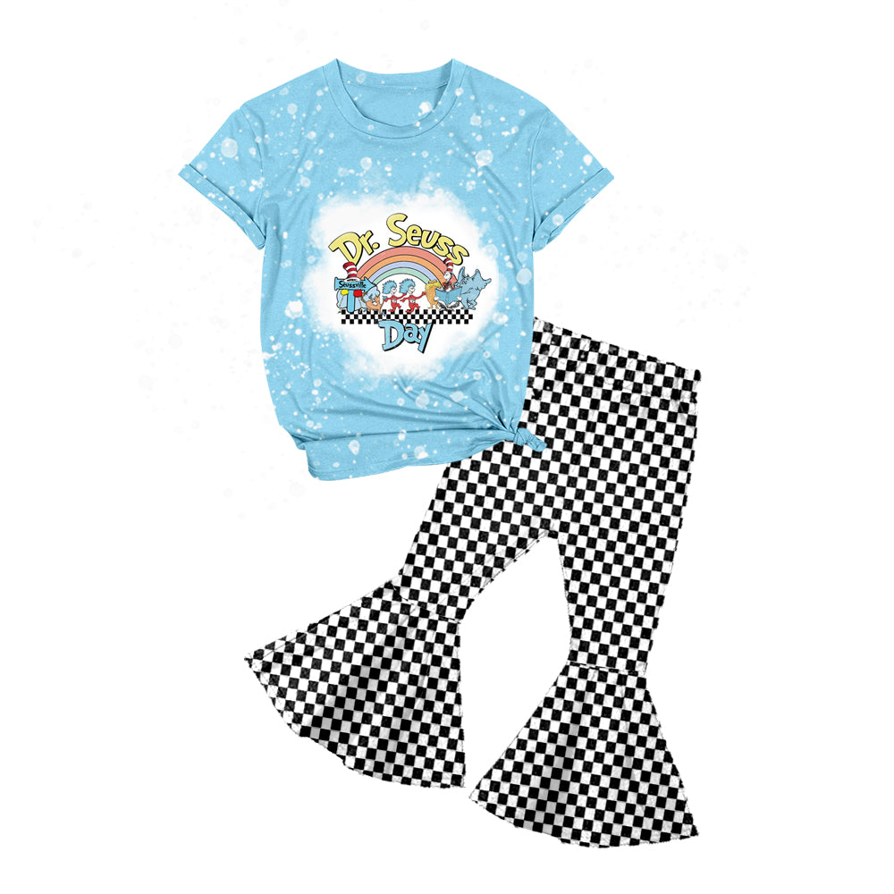 baby girls dr short sleeve top checkered pants outfit preorder