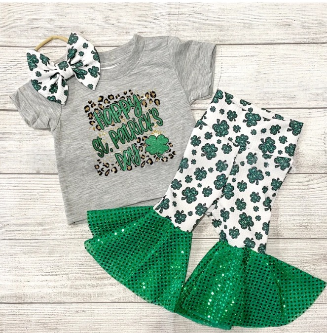 Saint Patrick's Day girls clothing set preorder