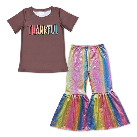 Thankful top disco bell bottom outfit