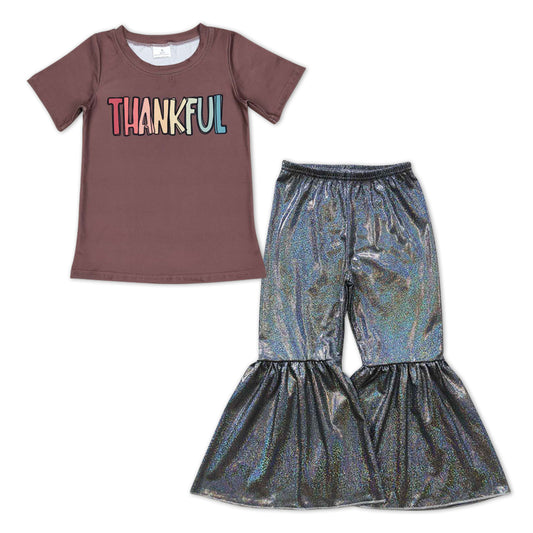 Thankful top black disco bell bottom outfit