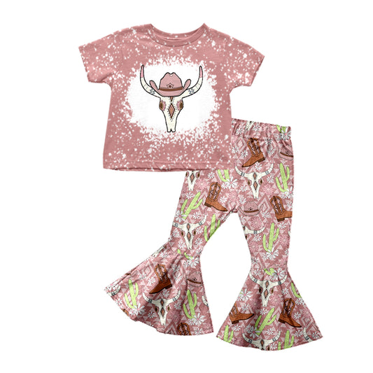 western cow cactus baby girls outfit preorder