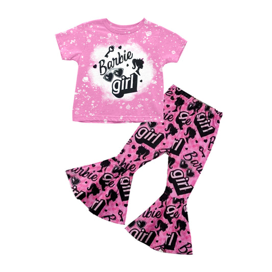 girl pink doll top matching pants outfit preorder