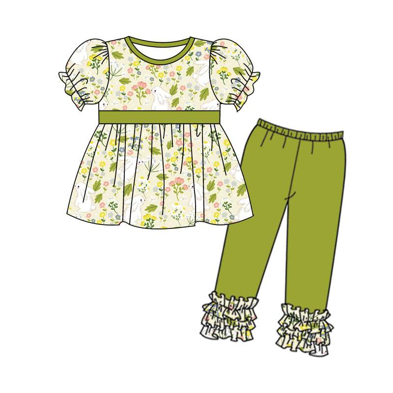 baby girls Easter bunny floral outfit preorder